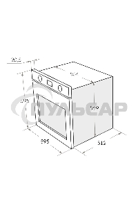 Шкаф духовой электрический Maunfeld EOEH.5811W, встраиваемый