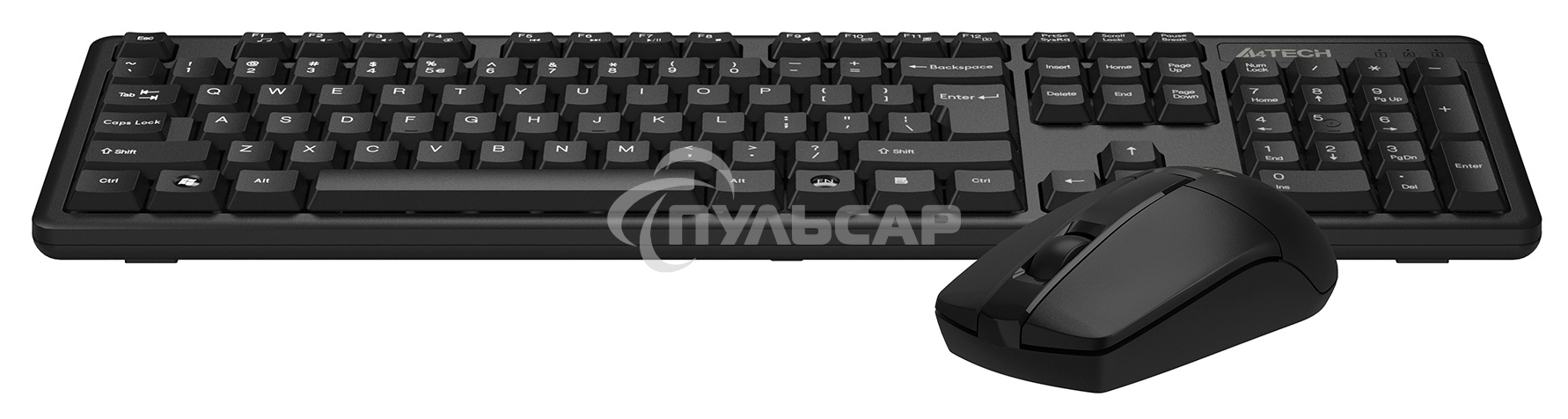 Комплект клавиатура + мышь A4Tech 3330N клав:черный мышь:черный USB беспроводная Multimedia