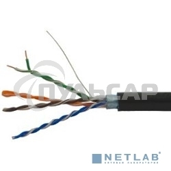 Кабель витая пара F/UTP кат.5E 4х2х24AWG solid CU PE Outdoor Standard черный
