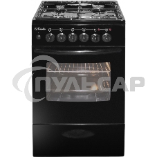 Плита комбинированная Лысьва ЭГ 401 МС-2у черный, конфорок 4 газовых, духовка 57 л, 50 см x 84 см x 60 см (без крышки)