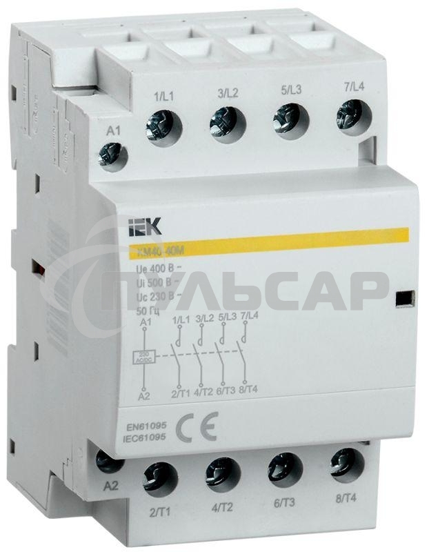 Контактор модульный КМ40-40М AC/DC IEK MKK21-40-40 IEK