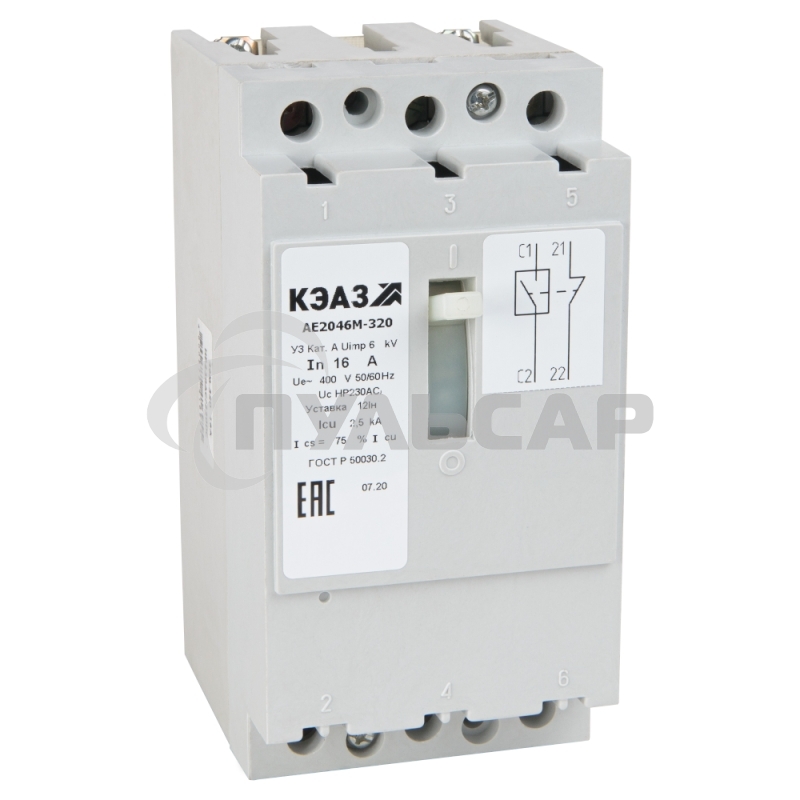 Выключатель автоматический АЕ2046М-100 63А 12Iн 400AC У3 КЭАЗ 104629