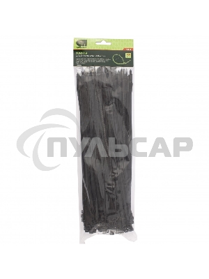 Хомуты СИБРТЕХ, 300 * 4,8 мм пластиковые, черные, 100 шт 45565