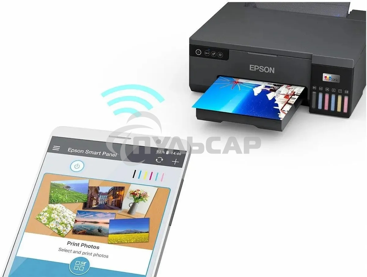 Принтер струйный Epson L8050 (C11CK37405/C11CK37402/C11CK37504/C11CK37507/C11CK37506), A4, цветное, печ. до 8 стр/мин., 1440 x 5760 dpi, USB, Wi-Fi