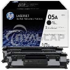 Картридж лазерный комплект HP CE505D черный для LJ P2055/P2035/P2050 (2 упак. х 2300 стр.)