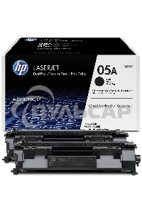 Картридж лазерный комплект HP CE505D черный для LJ P2055/P2035/P2050 (2 упак. х 2300 стр.)