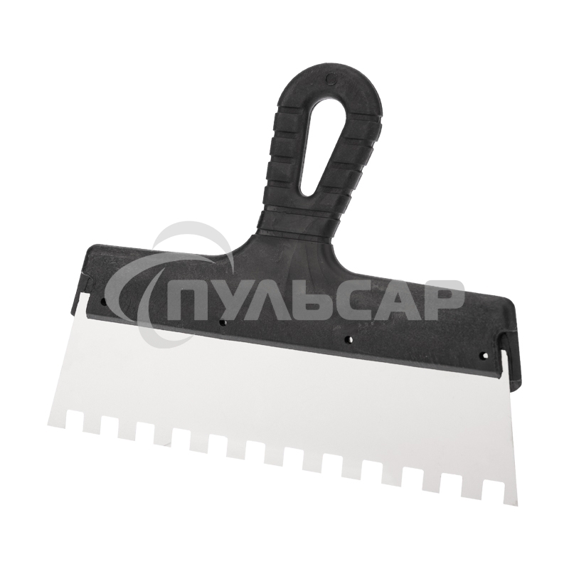 Шпатель фасадный REXANT 250 мм зуб 10х10 нержавеющая сталь, пластмассовая ручка