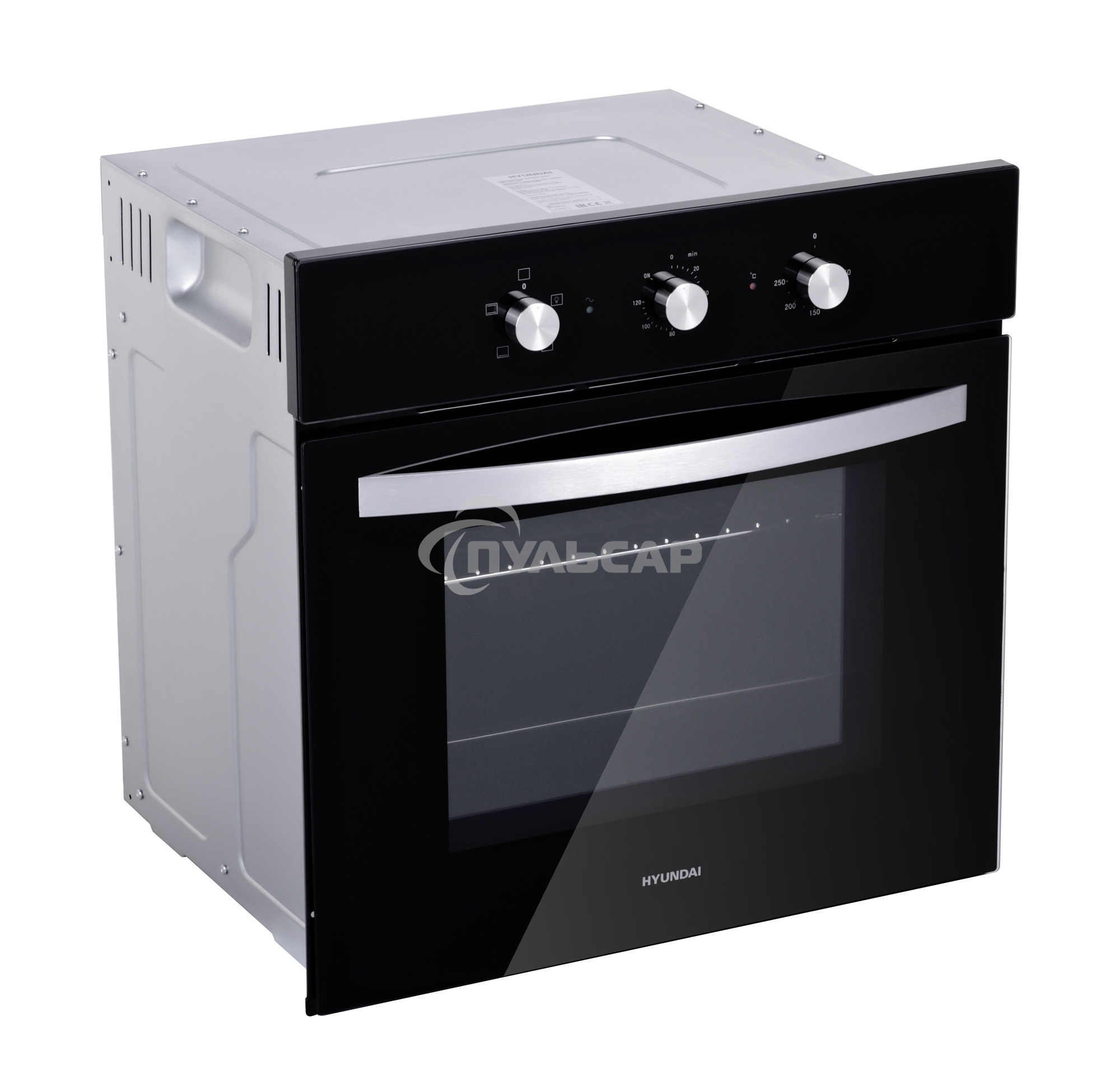 Духовой шкаф электрический Hyundai HEO 6630 BG черный, встраиваемый