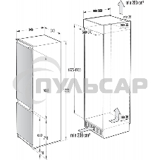 Встраиваемый холодильник Gorenje RKI2181E1 белый (двухкамерный), встраиваемый