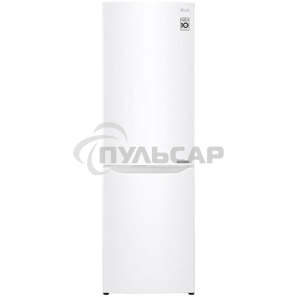Холодильник LG GA-B419SWJL белый двухкамерный 223/79л морозилка снизу, No Frost