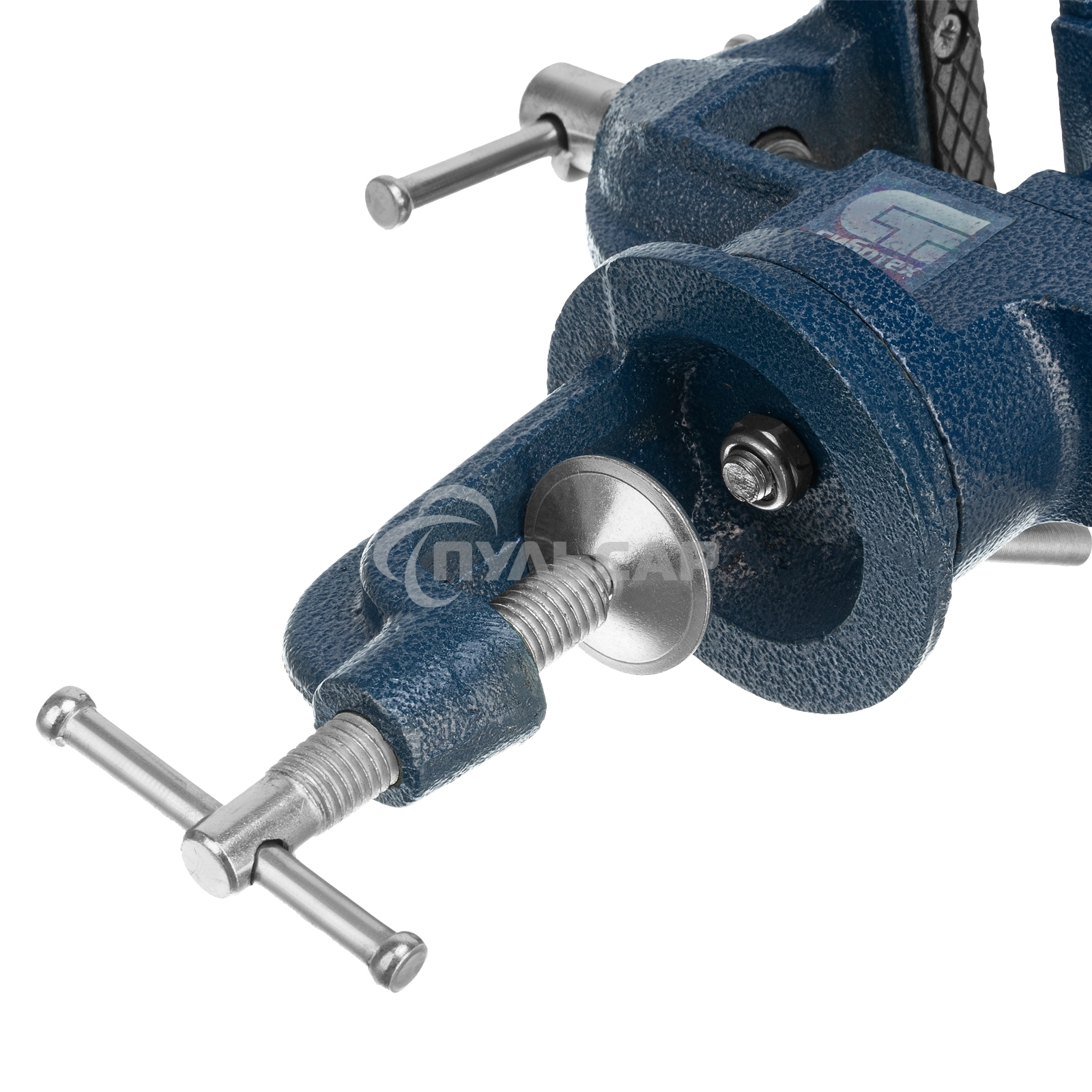 Тиски слесарные, настольные, поворотные, ширина рабочих губок 50 мм, наковальня Сибртех