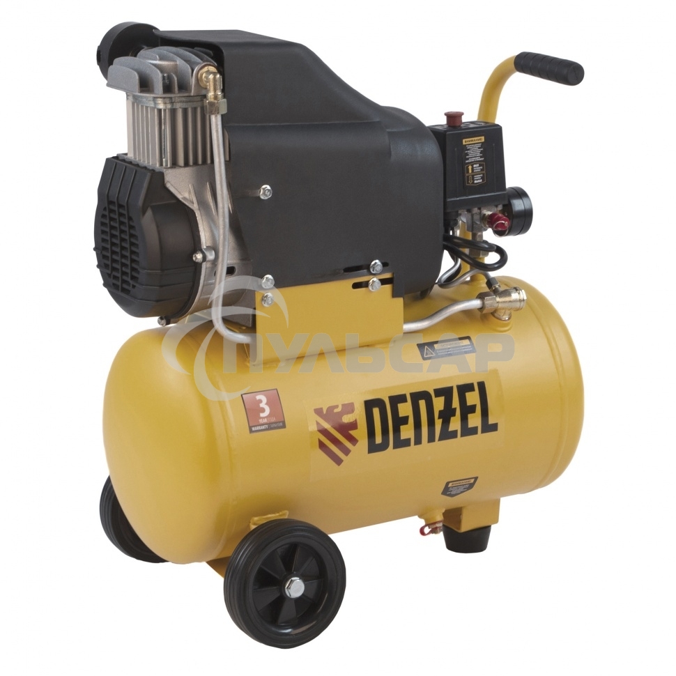 Компрессор Denzel воздушный DLC1300/24 безмасляный 1,3 кВт, 24 литра, 206 л/мин/ 58171