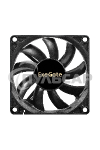Вентилятор для корпуса ExeGate ExtraPower EP08015B3P черный, 80 мм, 2600 об/мин, 26 дБ, 3 pin
