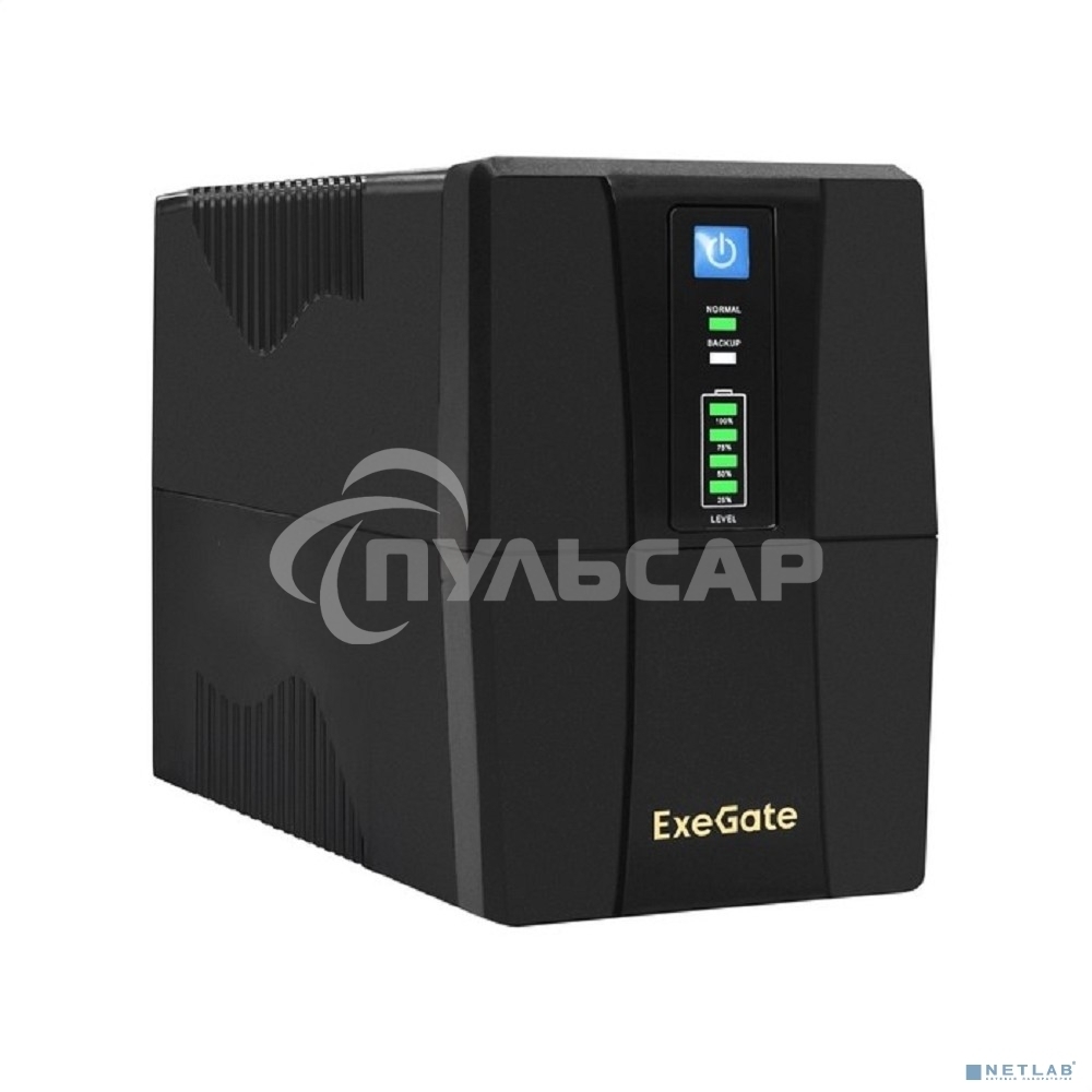 Источник бесперебойного питания ExeGate EX292764RUS SpecialPro UNB-600.LED.AVR.2SH.RJ.USB 600VA/360W, LED, AVR, 2*Schuko, RJ45/11, USB, черный