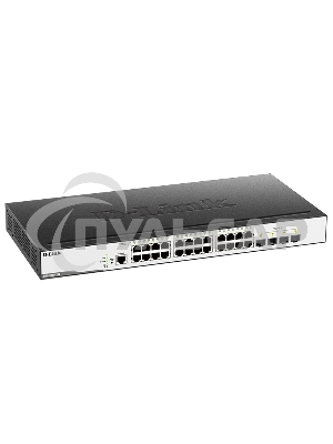 Коммутатор D-Link DGS-3000-28X/B, L2 Managed Switch with 24 10/100/1000Base-T ports and 4 10Gbase-X SFP+ ports.16K Mac address, 802.3x Flow Control, 4K of 802.1Q VLAN, VLAN Trunking, 802.1p Priority Queues, Tra