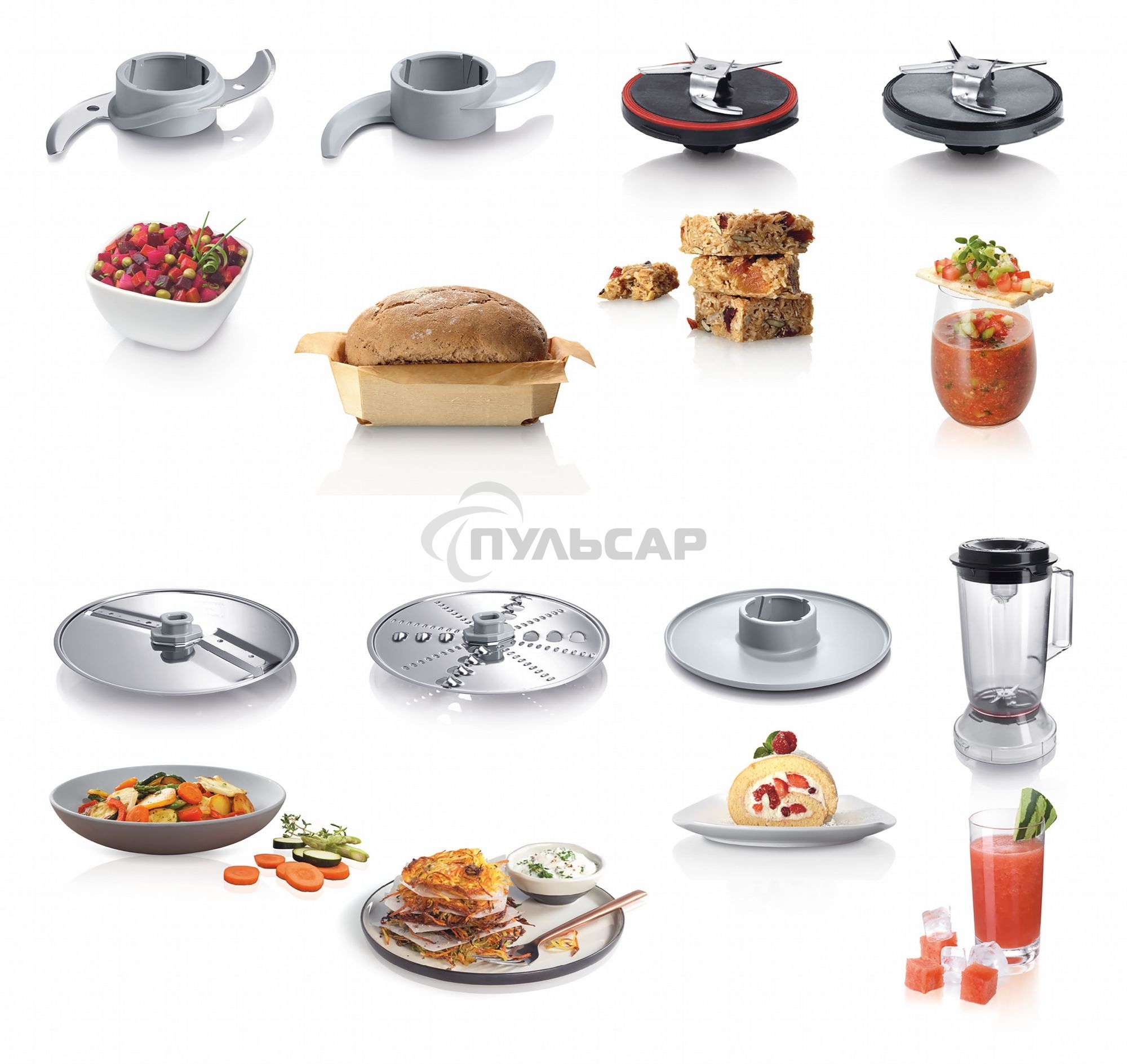 Кухонный комбайн Bosch MCM3501M 800 Вт, Скорости: 2, Блендер 1 л, Чаша 2.3 л, черный/серебристый