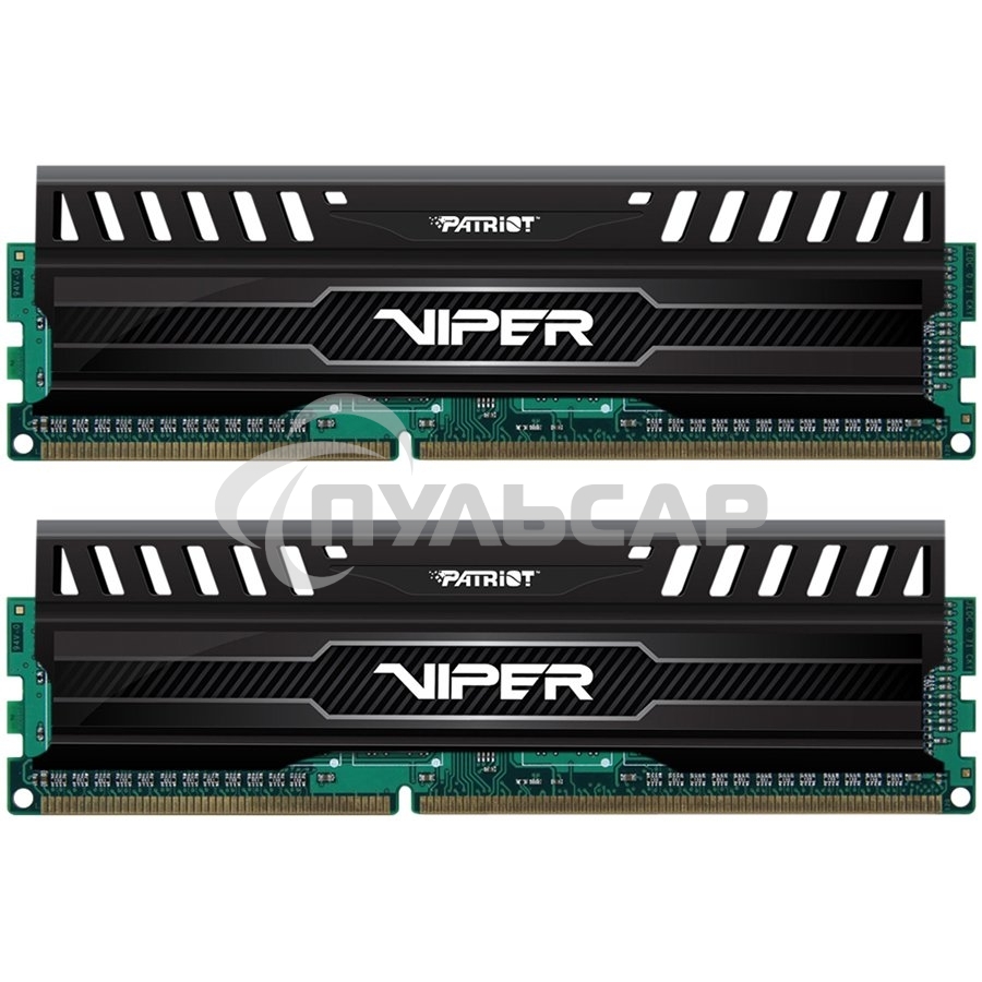 Оперативная память Patriot Viper 3, DDR3, 16Gb (2x8 Gb), 1600 MHz, CL9, DIMM, радиатор, черный