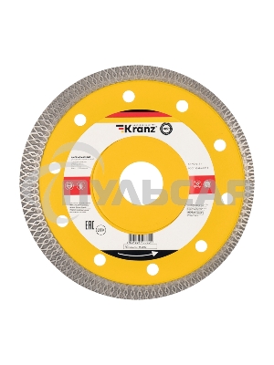 Диск алмазный отрезной ультратонкий 125x22.2 мм Kranz 