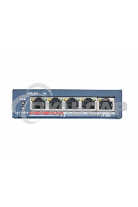 Коммутатор Hikvision DS-3E0105P-E(B) 4 RJ45 100M PoE с грозозащитой 6кВ, 2 порт с высоким приоритетом; 1 Uplink порт 100М Ethernet; бюджет PoE 60Вт; поддержка режима передачи до 250м,10Мб/с, CAT5e; таблица MAC а