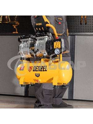 Компрессор DLS650/10 безмаслянный малошумный 650 Вт, 120 л/мин,ресивер 10 л Denzel