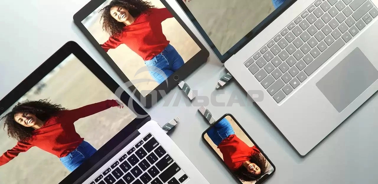 Флешка USB Sandisk 64 Gb iXpand Flip SDIX90N-064G-GN6NN USB3.1 зеленый/серебристый