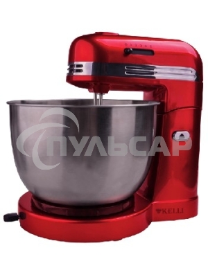 Миксер с чашей Kelli KL-5071 220-240 В, 50/60 Гц, 500 Вт 5 скоростных режимов Съемные насадки Насадка для замешивания теста Венчики для взбивания Съемная металлическая чаша: 3,5 л. Рычаг для смещения чаши Кнопка для наклона блока
