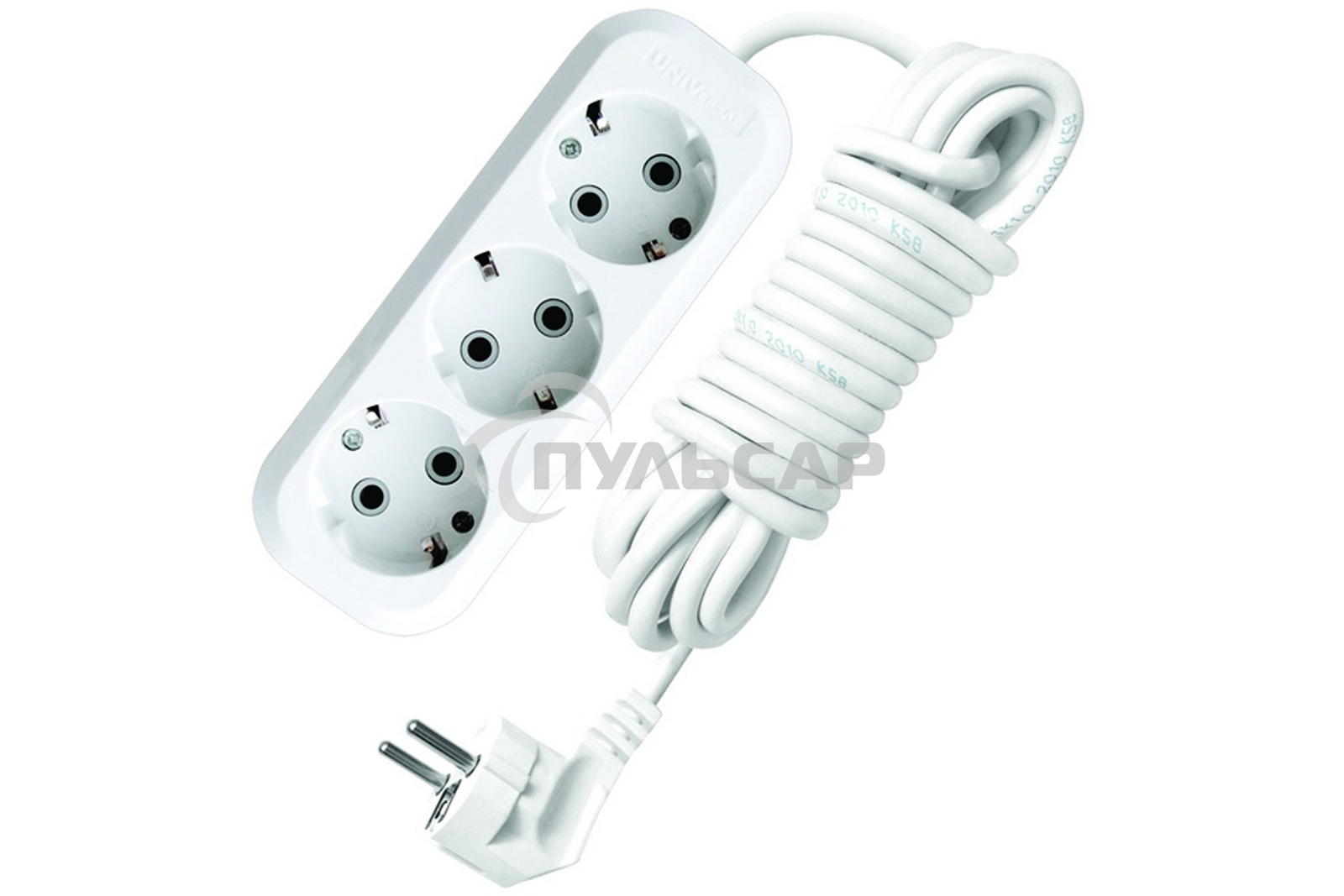 Удлинитель 3х5м с заземл. 16А IP20 Е-303 АБС-пл. ПВС 3х1 UNIVersal 9631978