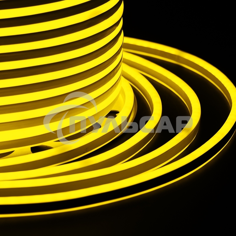 Гибкий неон Neon-night SMD 8х16 мм, двухсторонний, желтый, 120 LED/м, бухта 100 м (с комплектом подключения)