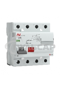 Выключатель дифференциального тока (УЗО) Averes DV 4P 25А/300мА (AC) электромеханическое