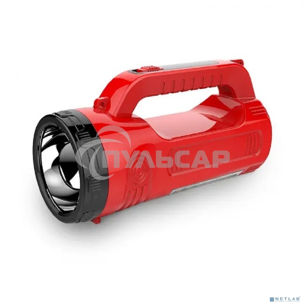 Прожектор поисковый с головным и боковым светом, с солнечной батареей, индикатор зарядки, выносное зарядное устройство и наплечный ремень в комплекте