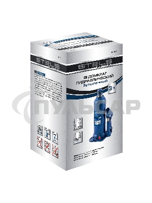 Домкрат гидравлический бутылочный, 3 т, h подъема 188–363 мм Stels