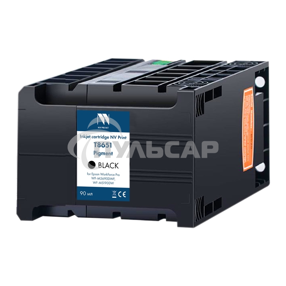 Струйный картридж NVPrint T8651 (NV-C13T865140) Black для Epson WorkForce Pro WF-M5690DWF, WF-M5190DW (10 000 стр)