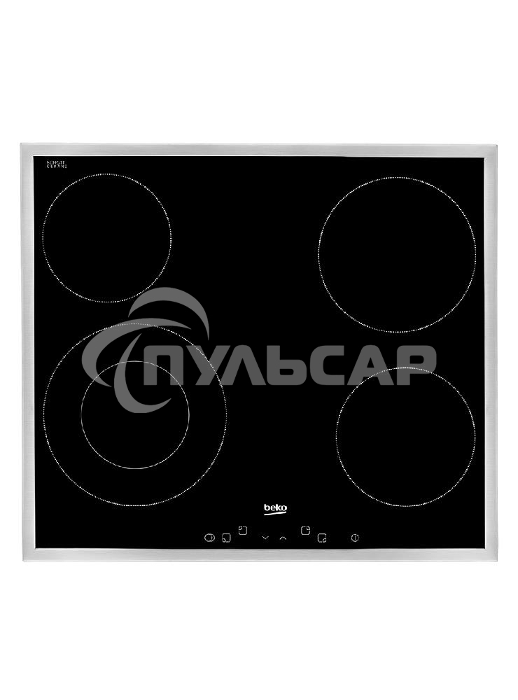 Встраиваемая электрическая варочная поверхность Beko HIC 64402 X, черный