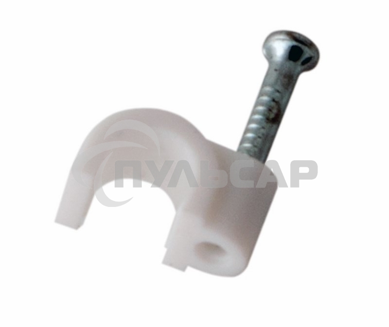 Крепеж кабеля круглый 4 мм, белый (упак. 50 шт) Rexant