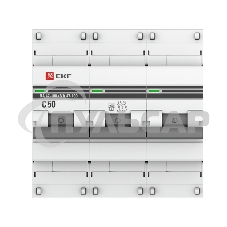 Выключатель автоматический EKF mcb47100-3-50C-pro 3P 50А (C) 10kA ВА 47-100 EKF PROxima