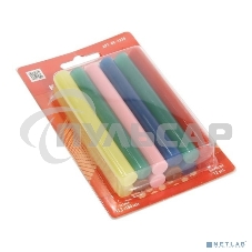 Клеевые стержни Rexant, Ø11 мм, 100 мм, цветные, 12 шт., блистер