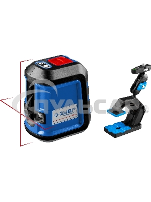 Нивелир лазерный ЗУБР КРЕСТ-15 (34902-2_z01) суперкомпакт, 15м, точн. +/-0,3 мм/м, держатель