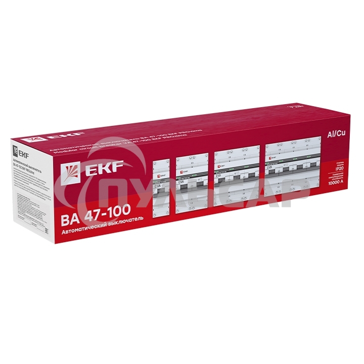 Выключатель автоматический EKF mcb47100-3-50C-pro 3P 50А (C) 10kA ВА 47-100 EKF PROxima