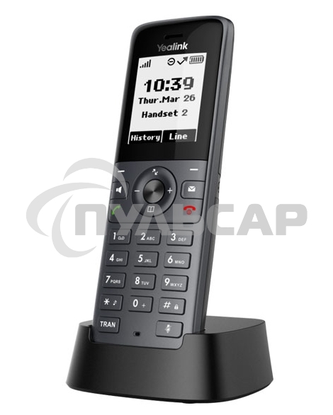 Беспроводная телефонная IP-DECT-система YEALINK W71P (база W70B+трубка W71H) до 10 SIP-аккаунтов, до 10 трубок на базу, до 20 вызовов, шт