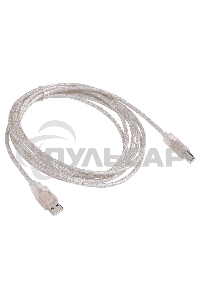 Кабель USB2.0 Buro USB2.0-AM/BM-3-TRANS USB A (m)/USB B (m) 3м