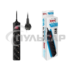 Сетевой фильтр Buro 500SH-5-B 5м (5 розеток) черный (коробка)