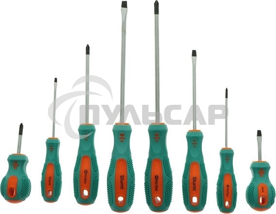 Набор отверток, 8 шт, CrV, тканевый кейс, Sturm!