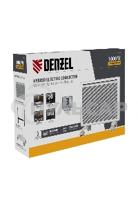 Конвектор гибридный Denzel HybridX-1000 белый, 1000 Вт, 20 м2, термостат, дисплей