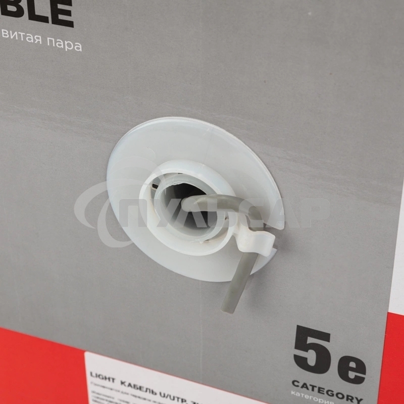 Кабель витая пара Rexant LIGHT U/UTP, категория 5e, ZH нг(А)-HF, 4PR, 24AWG, внутренний, серый, 305 м