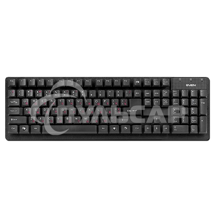 Клавиатура проводная Keyboard SVEN Standard 301 USB черная SV-03100301UB