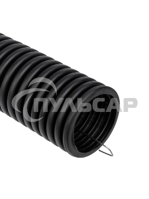 Труба гофрированная ПНД d40мм с протяжкой черный (уп.15м) Rexant 28-0040-3