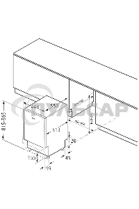 Встраиваемая посудомоечная машина Krona GARDA 45 BI 1760Вт узкая