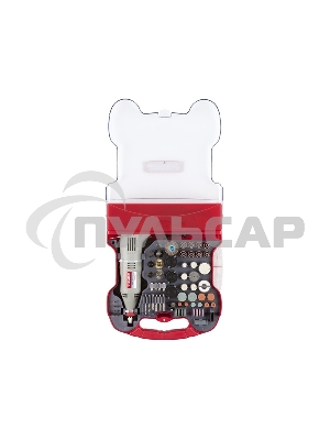 Шлифовальная машина ЗУБР Гравер ЗГ-130ЭК H172 электрический с набором мини-насадок в кейсе, 172 предмета