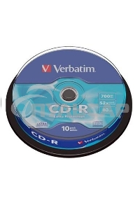 Диск CD-R Verbatim 700Mb 52x Cake Box (10шт) (43437)