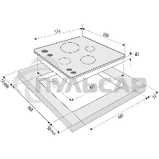 Газовая варочная панель Krona PARTITA 60 IX